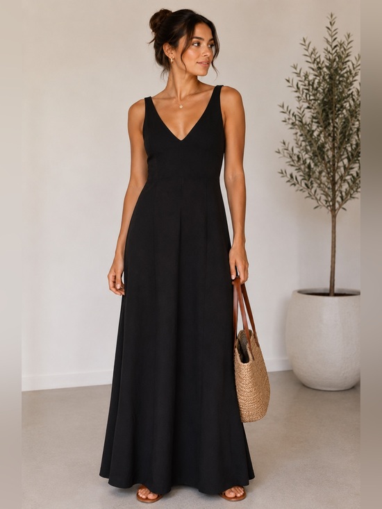 Show Me Your MuMu Dresses & Skirts - Show Me Your Mumu Black Sleeveless Maxi Dress Size Large Minimalist